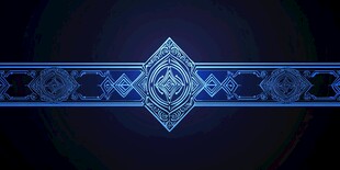 蓝色几何图案发光装饰条