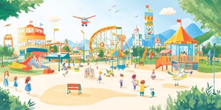 欢乐儿童游乐园场景