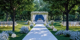 户外森系浪漫婚礼仪式场景