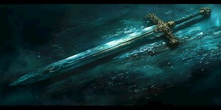 深海中的神秘古老宝剑