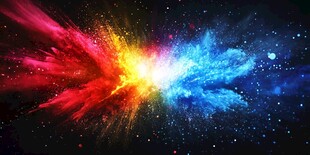 色彩爆炸的绚丽宇宙景象