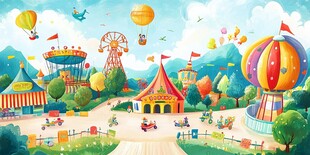 梦幻欢乐的多彩游乐园