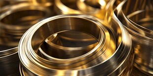 金色金属环特写