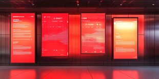 红色大屏展示墙设计效果