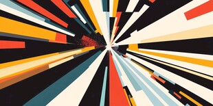 未来感射线抽象艺术画面