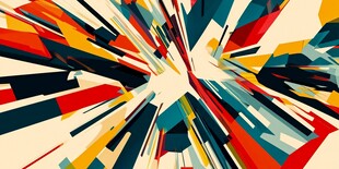 炫彩几何爆炸抽象艺术图案