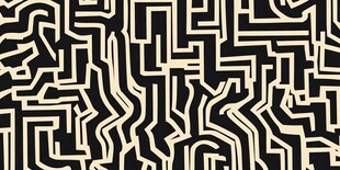黑白线条迷宫图案纹理