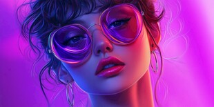 梦幻紫调时尚酷感女孩