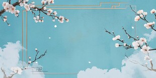 古风桃花背景图