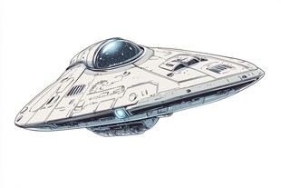 科幻飞碟插画