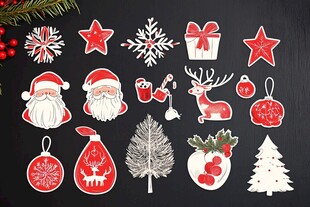 圣诞装饰贴纸大集合