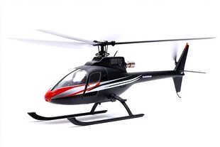 黑色遥控直升机模型