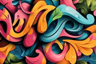 多彩立体抽象装饰艺术图案