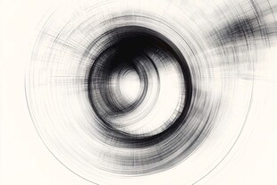 黑白旋绕抽象艺术图案