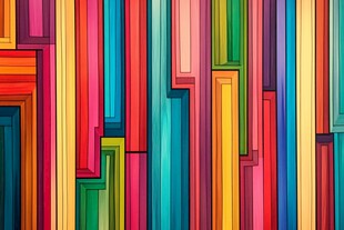 多彩立体条纹几何图案背景