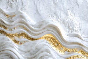 白色金纹立体波浪纹理