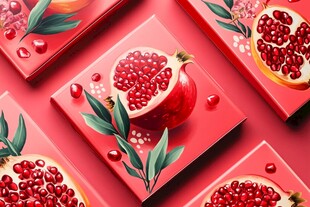 红色石榴包装设计图