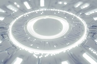 未来科技风环形光效场景