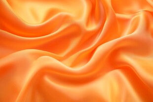 橙黄绸缎质感布料纹理