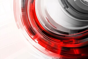 红银科技感环形抽象背景图