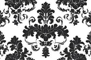 黑白欧式花纹经典图案