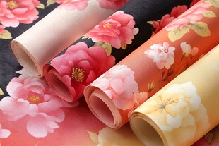 多彩花卉图案精美包装纸