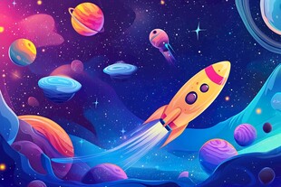 梦幻宇宙中的火箭之旅