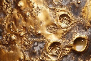 金色金属质感纹理特写