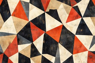 几何拼贴风复古图案背景