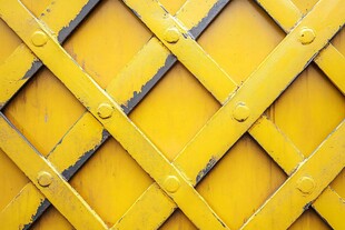 黄色交错金属结构纹理