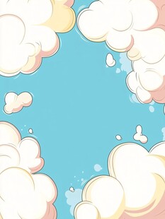 梦幻云朵蓝色背景图
