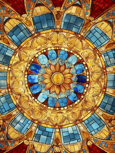 绚丽教堂玻璃穹顶艺术