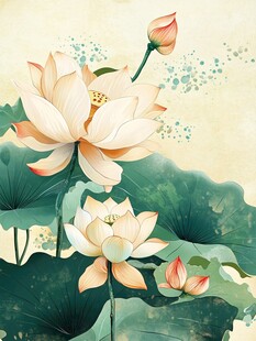 水墨荷花绽放之美