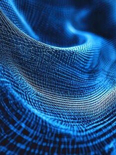 蓝色科技感网格波纹背景