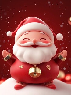 可爱圣诞老人玩偶喜庆亮相