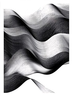 黑白波浪抽象艺术图案