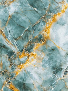 蓝绿黄相间大理石纹理