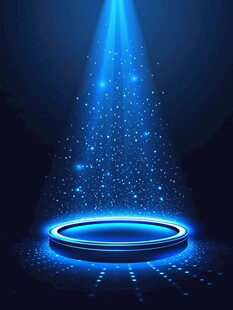 蓝色梦幻舞台灯光效果