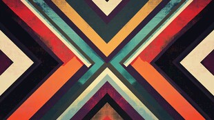 几何多彩条纹抽象图案