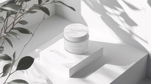 简约风护肤品静物展示