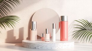 简约风美妆产品展示场景