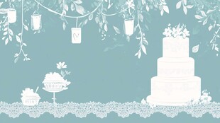 清新淡雅婚礼甜品装饰场景