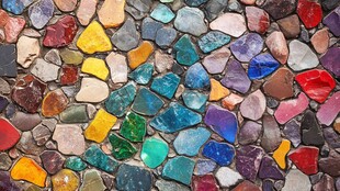 彩色碎石拼贴纹理墙面