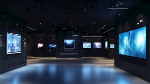 科技艺术展厅展示梦幻画面