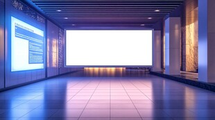 科技展厅空旷展示空间