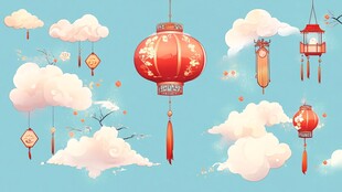 云间红灯笼 中式浪漫氛围