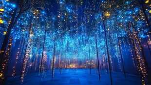 梦幻灯光森林艺术场景
