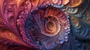 绚丽分形螺旋图案艺术