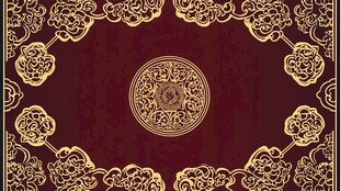 中式古典花纹红色背景图