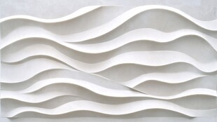 白色波浪形立体装饰板